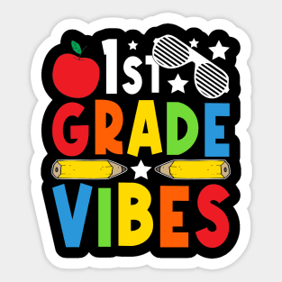 1st Grade Vibes Teachers Boys Girls Funny Back To School Sticker